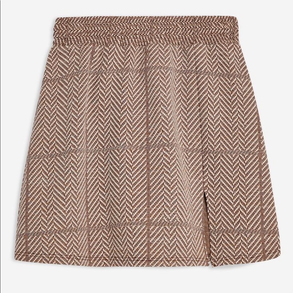 Topshop Classic Herringbone Mini Skirt